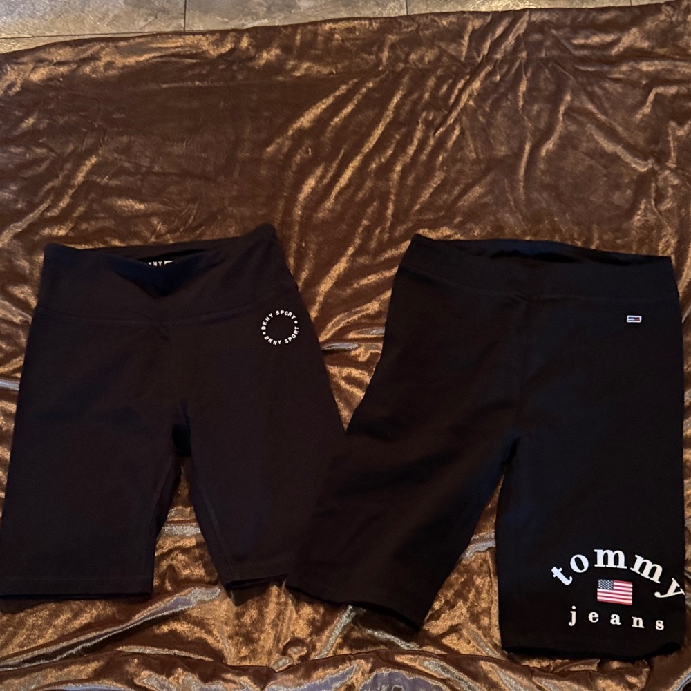 Tommy Jeans and DKNY sports Black Biker Shorts Set